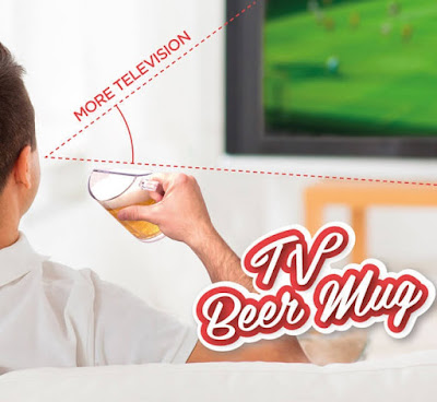 This Beer Mug By NPW-USA Is Slanted For Better Television Viewing