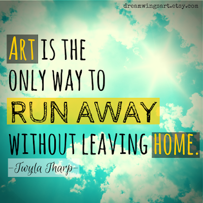 dreamwingsart.etsy.com | Original Artwork by C. L. Kay | "Art is the only way to run away without leaving home." Twyla Tharp quote.