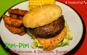 Piri-Piri Mushroom & Halloumi 'Burger'