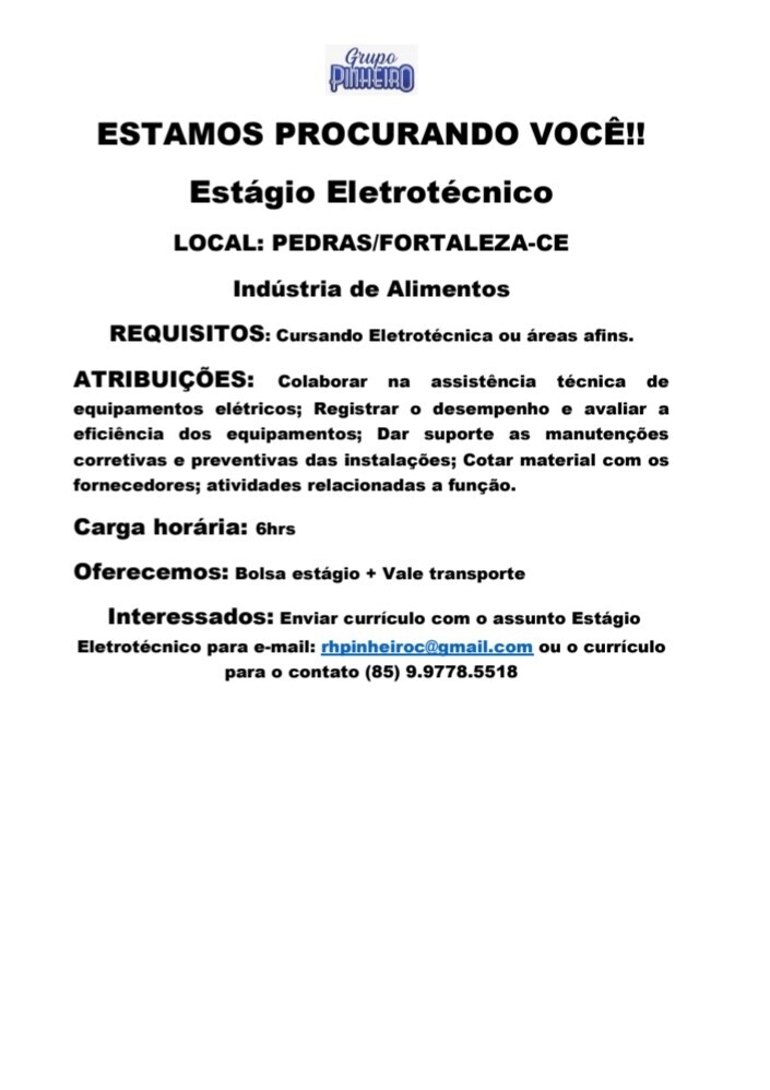 ESTÁGIO ELETROTÉCNICO