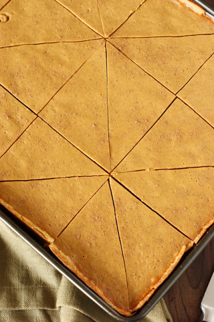 All the deliciousness of its traditionally Pumpkin Slab Pie