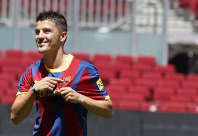 David Villa Barcelona Soccer Player