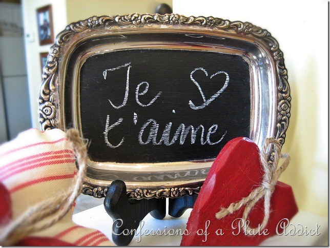 CONFESSIONS OF A PLATE ADDICT Frenchy Valentine Vignette CONFESSIONS OF A PLATE ADDICT Valentine Chalkboard Greeting