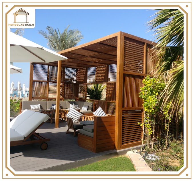 Wooden Cabana design in Dubai Sharjah Abu Dhabi