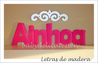 letras de madera infantiles para pared Ainhoa  babydelicatessen