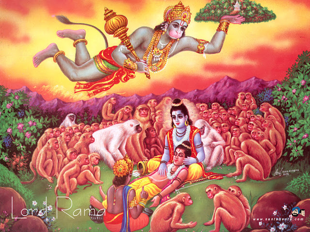 Hanuman Brings Chiranjeevi Mountain for Laxman Sickness