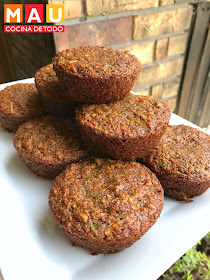 muffins panque integral con nuez manzana canela calabacita coco zanahoria mau cocina de todo receta