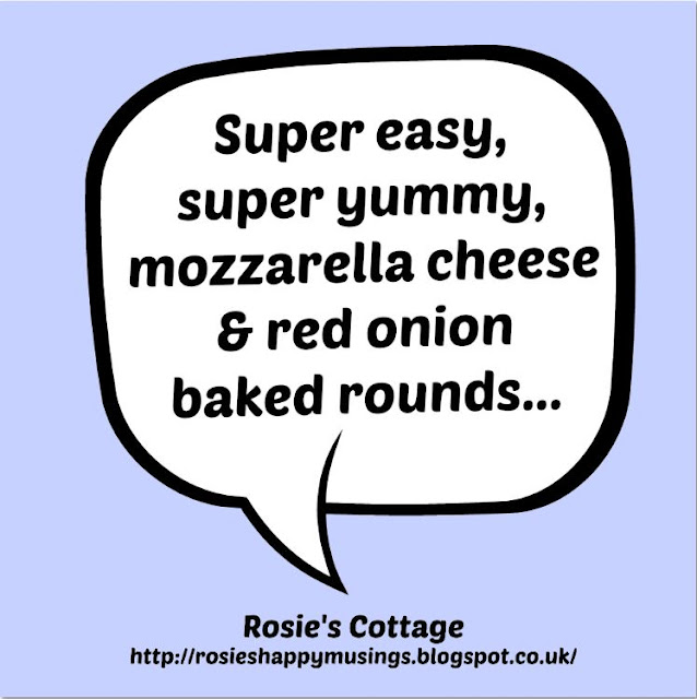 Super yummy mozzarella cheese & red onion baked rounds