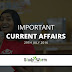 Important Current Affairs 29th July 2016