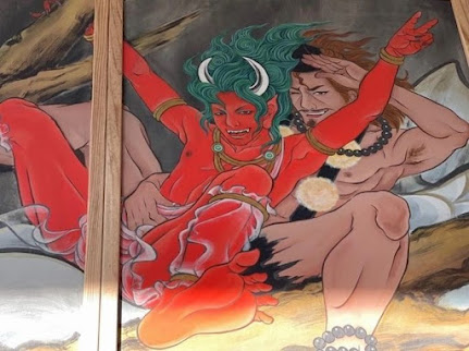 Arte gay Japão, Ikemen Kanno Emaki (Scroll of Handsome and Sensual Men) by Ryoko Kimura, Kokujoji Temple in Niigata Prefecture