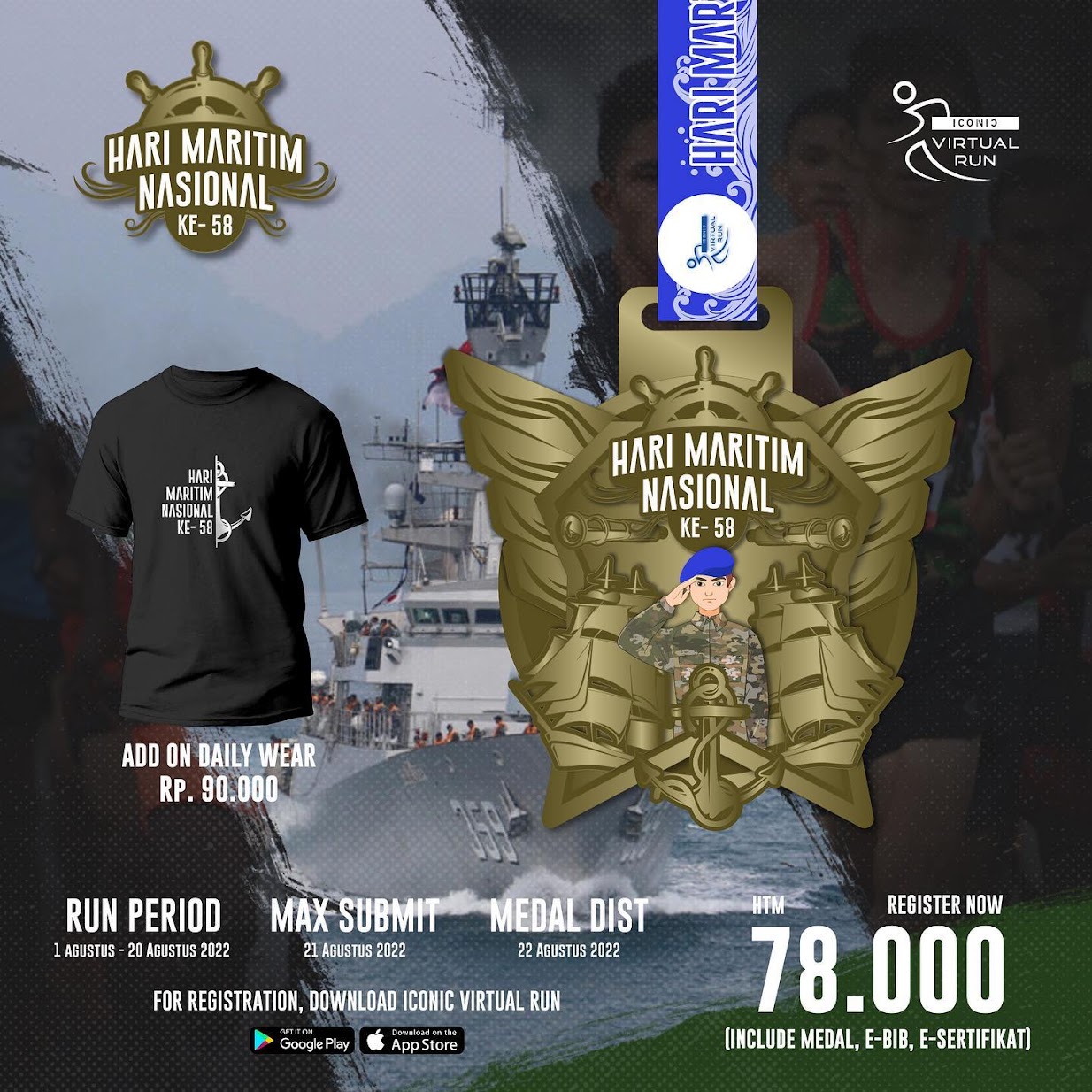 🔍 Iconic Virtual Run - Hari Maritim Nasional Series • 2022 Iconic Virtual Run - Hari Maritim Nasional Series • 2022