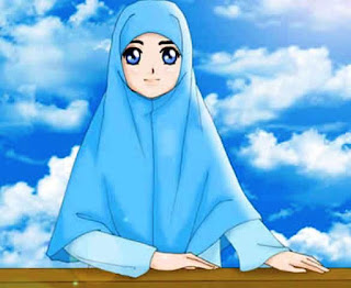Gambar kartun muslimah sedih