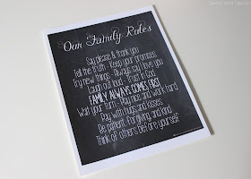 Family Rules Chalkboard Printable by http://www.spoolandspoonblog.com