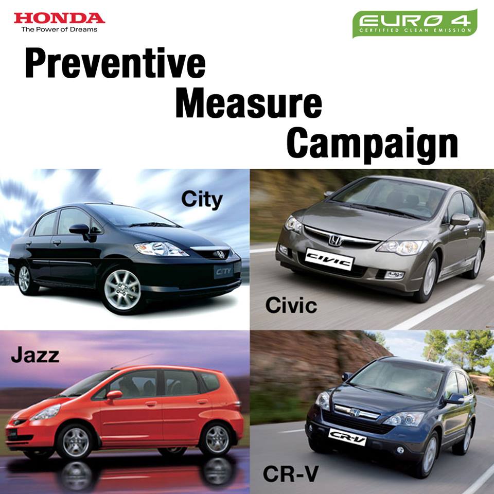 Honda Preventive Measure Campaign