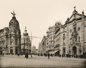 Fotografías de la construcción de la Gran Vía de Madrid