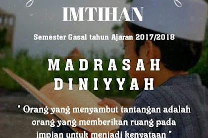 Jadwal Imtihan Semester Gasal 2017