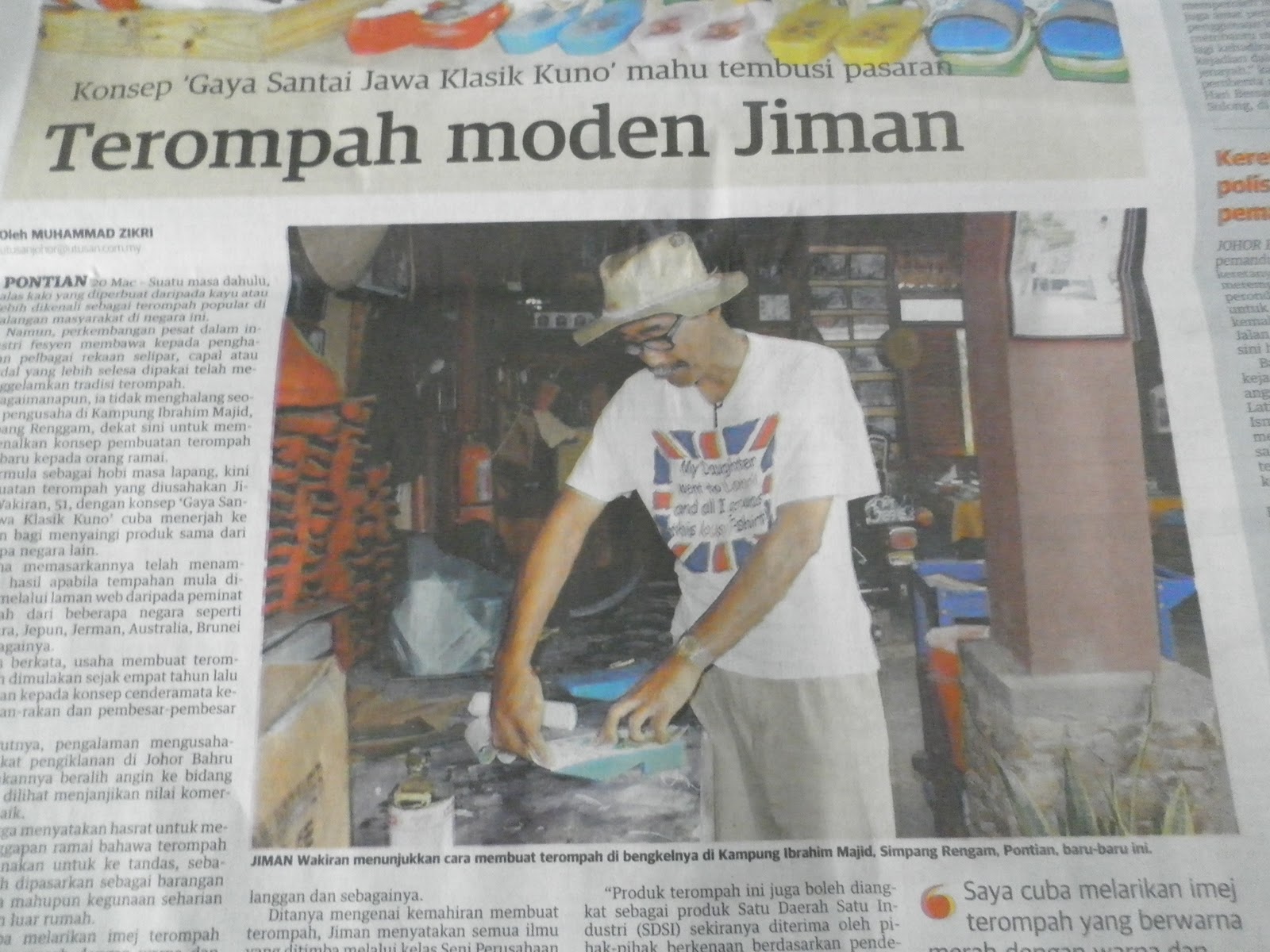 TEROMPAH MASTOR SURAT KHABAR UTUSAN MALAYSIA 21 MARCH 2011 (ISNIN)