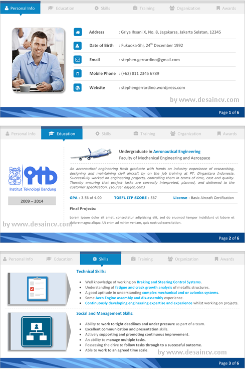 Contoh Curriculum Vitae Garuda Indonesia - Contoh U