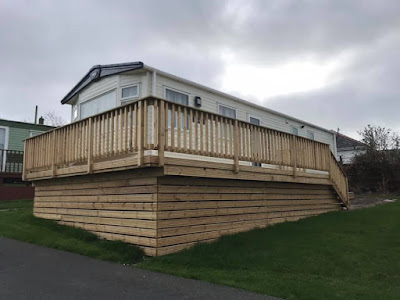 Caravan decking Borth