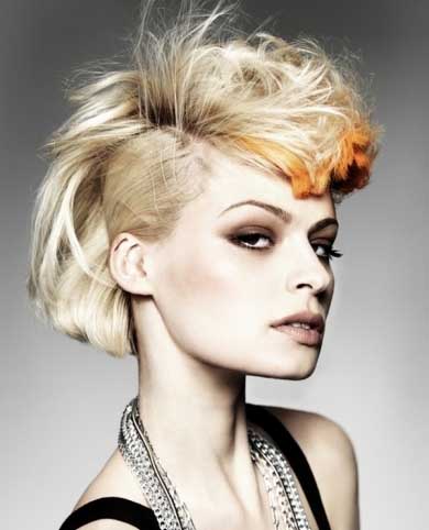 Punk Medium Half Updo Hairstyle 2014