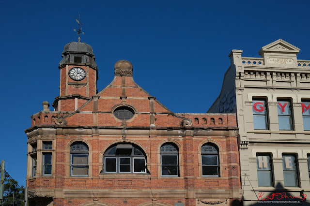 Newtown Post Office façade and clock tower  Fujifilm X100VI in Newtown