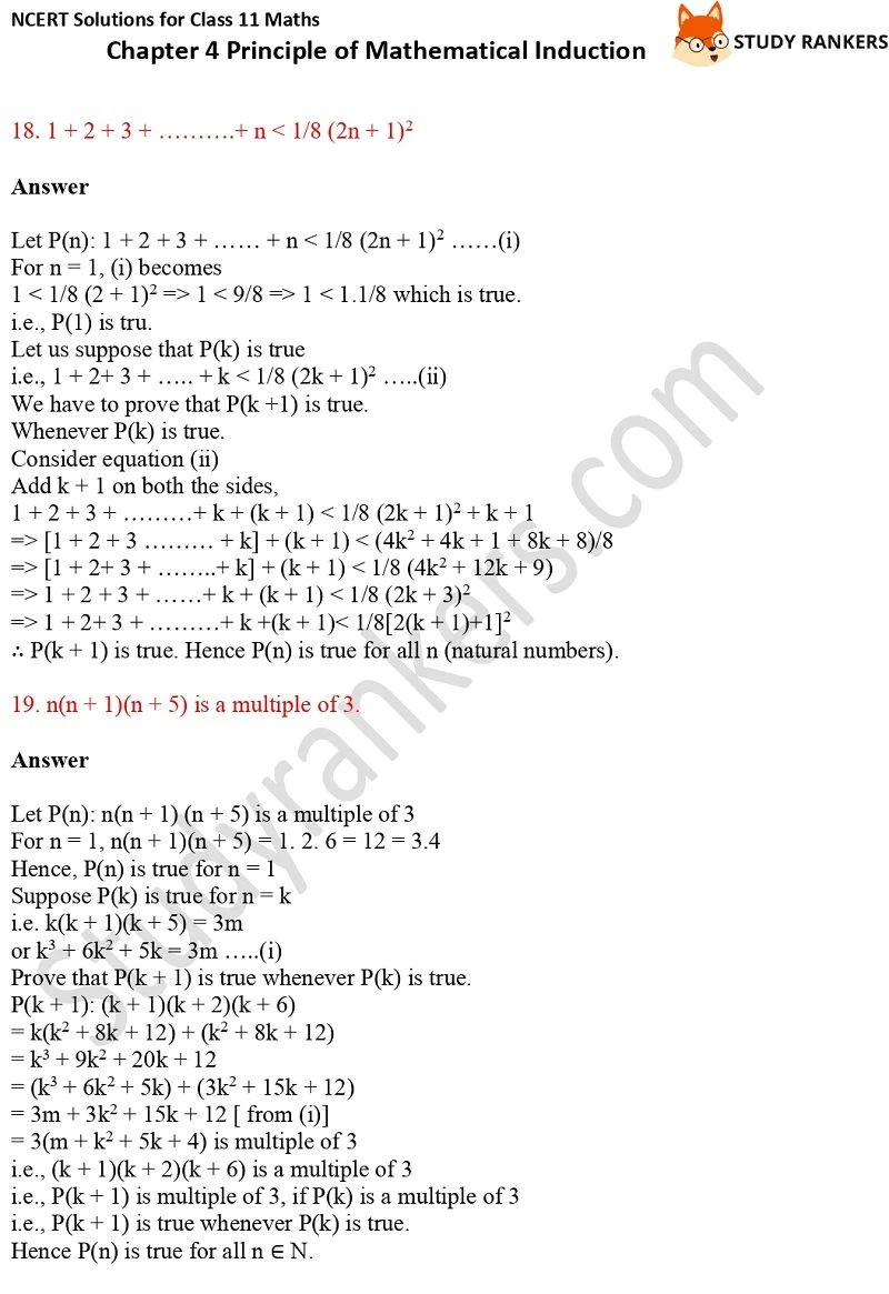 NCERT Solutions for Class 11 Maths Chapter 4 Principle of Mathematical Induction 10