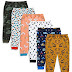 Minicult Cotton Baby Pajama Pants Unisex with Rib (Pack of 6) (Assorted)