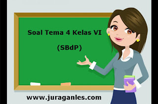 Berikut ini merupakan pola latihan Soal Tematik Kelas  Soal Tematik Kelas 6 Tema 4 Kompetensi Dasar SBdP