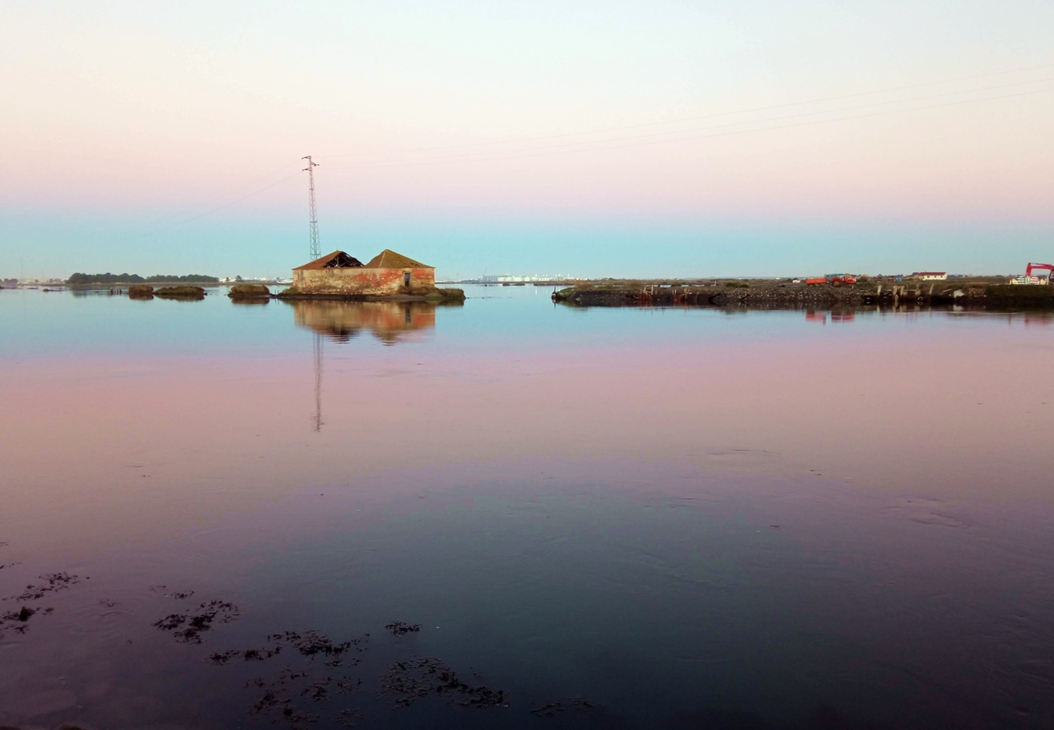 Рассвет на соляных прудах. Авейру