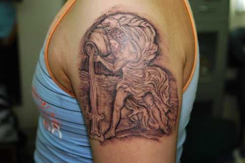 Tattoo Aquarius God Design
