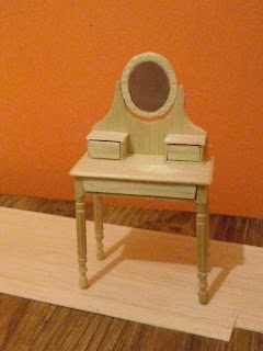 dressing table tutorial wood miniature 1:12 scale dollhouse