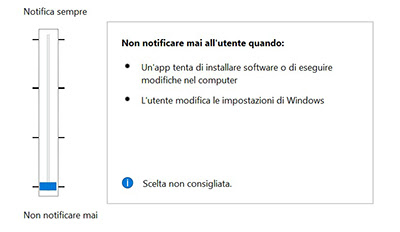 Livello notifiche Windows