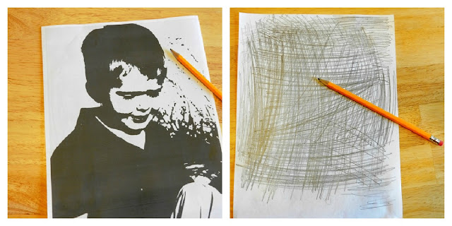 pencil transfer technique