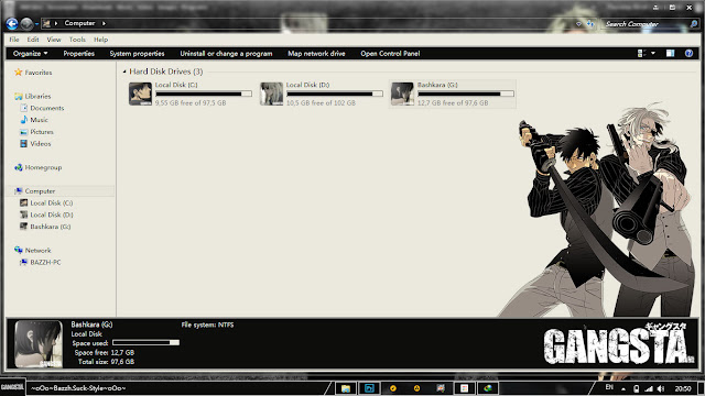 Theme Windows 7 GANGSTA. ギャングスタ By Bashkara