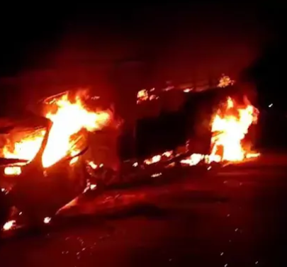  In a car-truck incident hours before the wedding, the groom and three others perish
