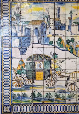 "The Chicken's Wedding" at the National Tile Museum in Lisbon Portugal