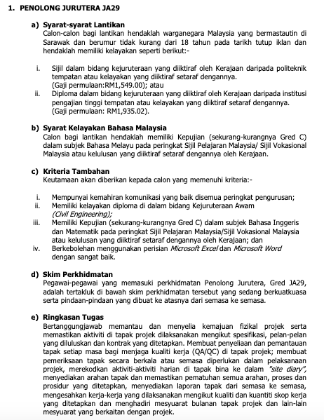 Jawatan Kosong HDC Sarawak Mac 2023