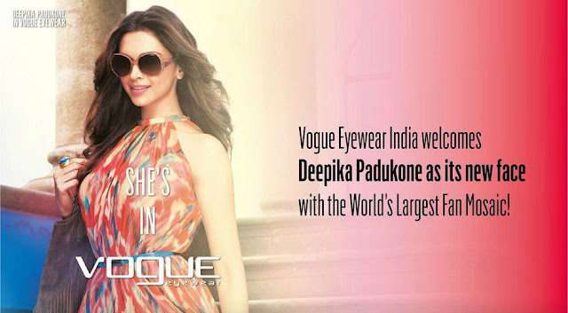 Deepika Padukone's Beautiful look in Vogue Eyewear