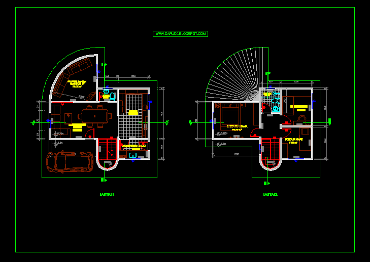 Desain Rumah Minimalis 2 Lantai Autocad - Gambar Foto Desain Rumah