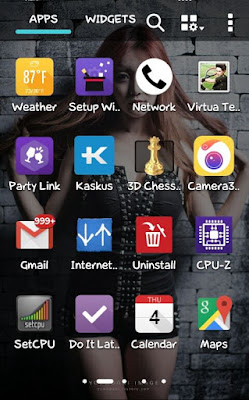 Menu Asus Zenfone 4