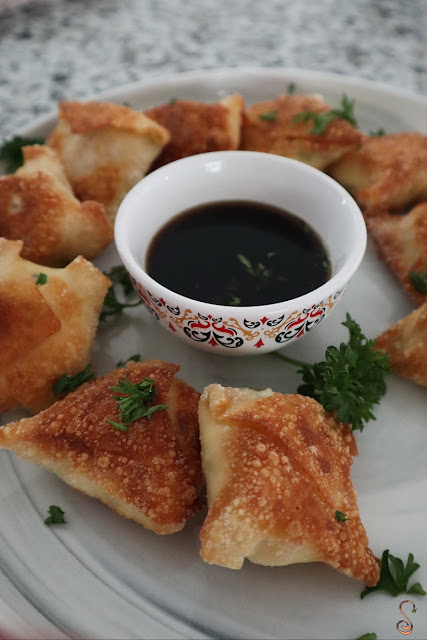 Wontons de queso crema