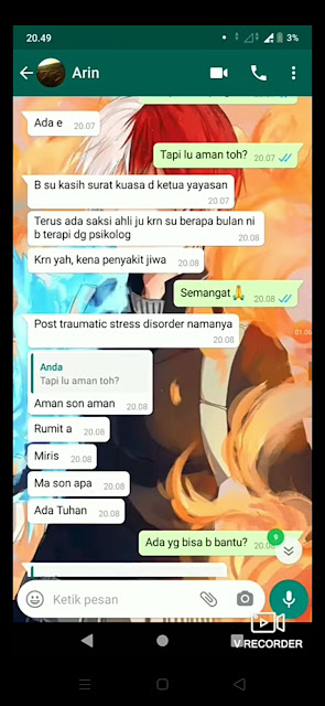 screen shot chat wa ayah perkosa anak kandung di kupang