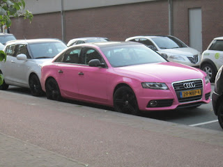 light pink audi car