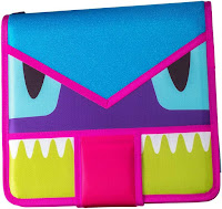 School organizer with monster face