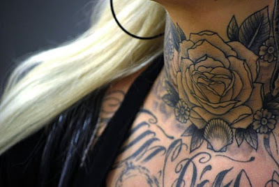 neck+tattoo+on+blonde