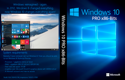 Windows 10 PRO x86-Bits DVD Capa
