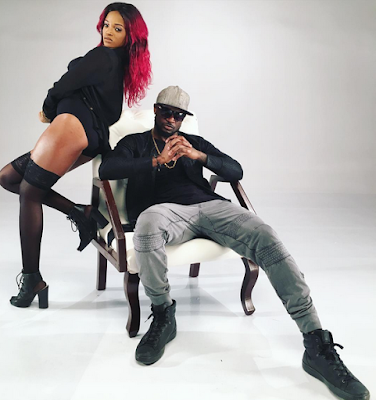 PHOTOS: Peter Okoye with Rihanna look-alike 