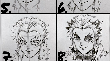 Si quieres Dibujar a Kyojuro Rengoku, sigue este Tutorial