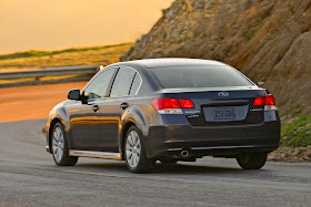 Rear 3/4 view of 2011 Subaru Legacy