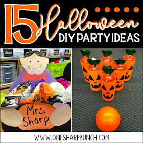 Simple DIY Halloween party ideas for the classroom, including Halloween games, Halloween crafts and Halloween food ideas!  Don’t forget to check out the vampire candy boxes perfect for all of your Halloween treats!